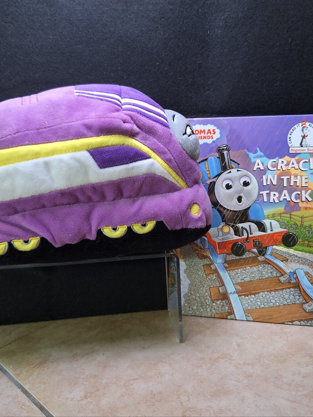 Thomas & Friends 'A Crack In The Track' Book And Dan Dee 8.5" Kana Purple Plush